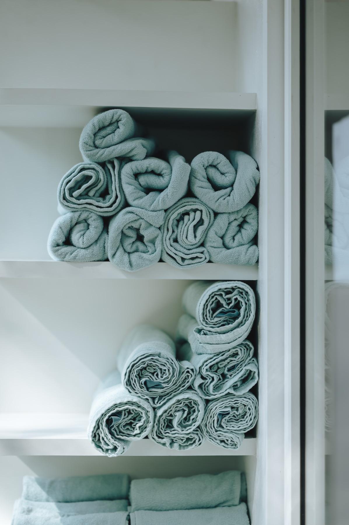 Fresh cotton towels ready for guests